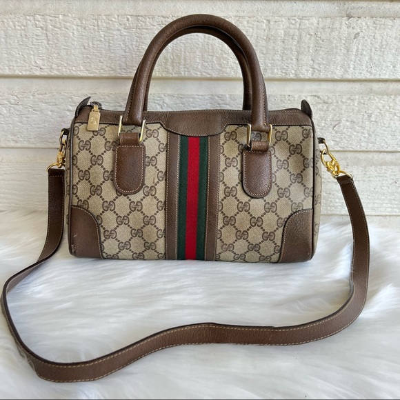 Gucci Handbags - GUCCI GG Supreme Web Ophidia Boston Satchel Crossbody Bag Shelby